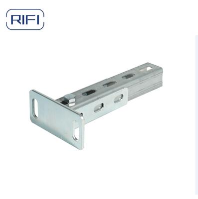 China Gegalvaniseerd kanaalstaal Unistrut met zink afwerking Cantilever Brace Bracket voor seismische beugel gebonden stijl Te koop