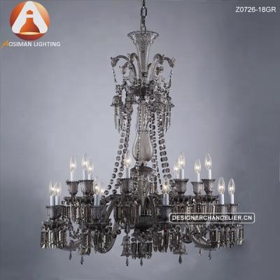 China 18 Industrial Crystal Chandelier Light in Ash Gray Color for sale