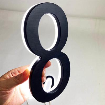 China Teken Zwarte Geschilderde 12cm Dikte van de reclame 3D Acryl Backlit Brief Te koop