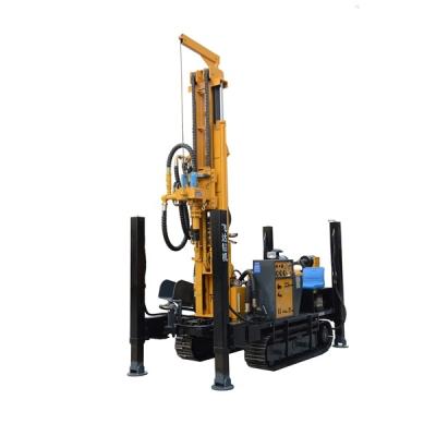 China 200m Steel Crawler Mounted Portable Well Drilling Machine Rotary High Productivity Rig à venda