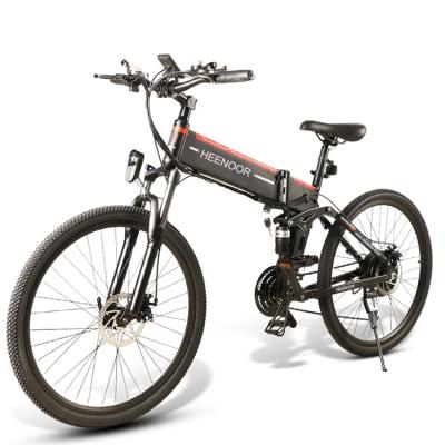 China Aluminum Alloy Free-shipping Overseas USA warehouse 26 inch Suspension 48V 500w Folding electric hybrid bike bicycle moto electrica e-bike for sale