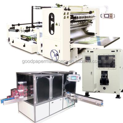 China Factory High Speed Automatic Facial Tissue Box Tissue Converter Cardboard Facial Tissue Production Line for sale
