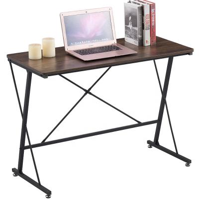 China Modern Office Simple Workstation Home Furniture Metal Frame Wooden Study Table Office Computer Laptop Desk for sale