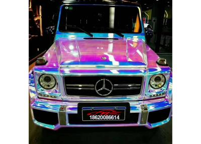 중국 Chameleon Rainbow Chrome Car Wrap 1.37m Printable Self Adhesive 판매용