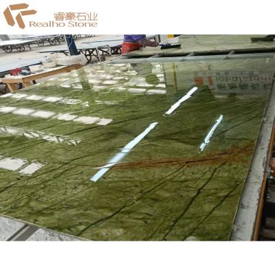 China Polished Dandong Green Marble Slabs For Flooring Tiles And Walls for sale