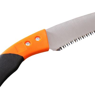 China Wood High Quality 180mm China Portable Hand Tools Pruning Saw with Curved Blade for Using for sale