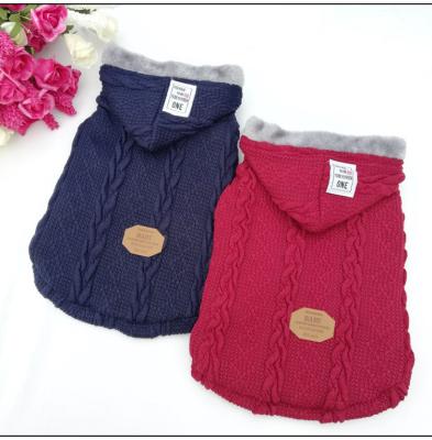 China Wholesale Viable Dog Factory Warm Wool Knitted Puppy Equipment Pet Winter Sweater Knitting Clothes for sale