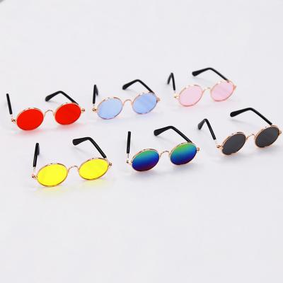 China Manufacturer Wholesale Multi-Colors Dazzle Metal Pet Viable Mini Glasses Sunglasses for Cat and Dog Prevent Wind and UV for sale