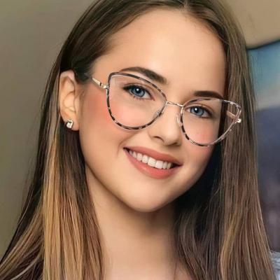 China Travel Glasses Light Up Square Oversized Glasses For Women Vintage Cat Eye Computer Eyewear Female Clear Glass Shades for sale