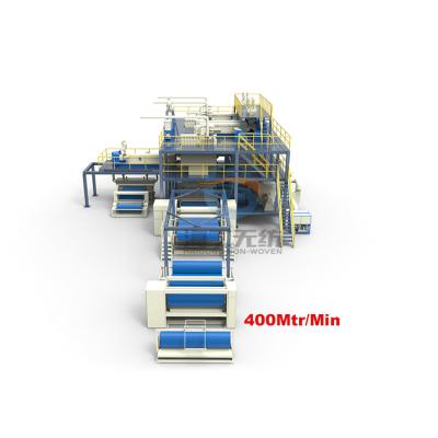 China Factory High Speed Nonwoven Slitter Fabric Sheet Roll , PP Manufacturing Machine Meltblown Nonwoven Fabric Making Machine for sale