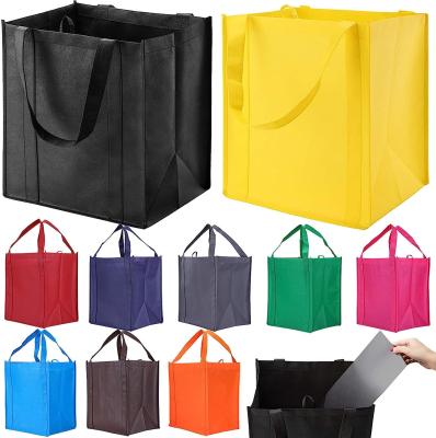 China Reusable Grocery Bags,Large Washable Foldable Shopping Bags,Heavy Duty Tote Bags With Reinforced Handles for sale