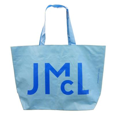 China Recyclable Shopping Tote Bag Sublimation Non Woven Non Woven Laminated Silver Metallic Handled Style for sale