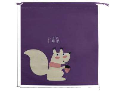 China Promotional Cartoon Custom Printing No Handle Polyester Drawstring Bags for sale