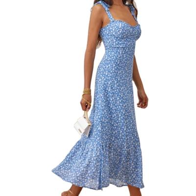 China 2021 Anti-Static Popular Hot Casual Dresses Toss Sweet Floral Dress Ruffle Mermaid Skirt Summer Dress for sale