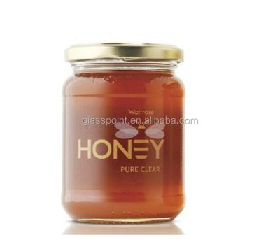 China 350ml canned food glass honey jar packaging for sale