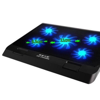 China 2 PORTS USB +speed Controller Notebook Cooling Pad Heatsink 17 Inch Adjustment Wind Speed Temperature Fast Cooler Laptop for sale