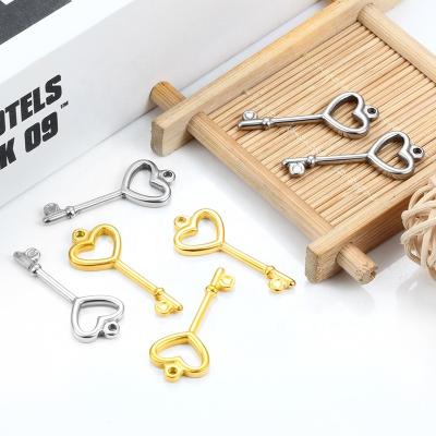 China Extend Tail Chain Stain Stainless Steel Love Hollow Head Pendant Vacuum Plated Diy Necklace Jewelry Pendant for sale