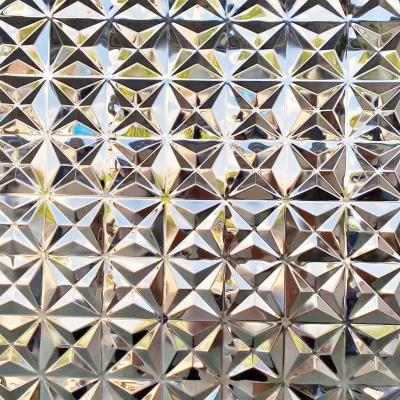 China Embossed water ripple Gold Stainless Steel sheet Decoration Wall ceiling Hotel for sale