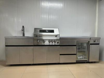 중국 304 야외 BBQ 가스 그릴 부엌 금속 디스플레이 캐비닛 기능성 스테인레스 스틸 부엌 캐비닛 판매용