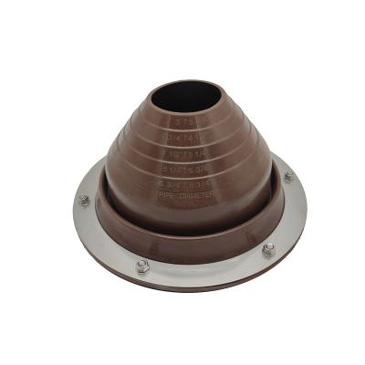 China Water / Dust Proof Metal Round Base Silicone+Al+SS Roof Flashing For Weathering for sale