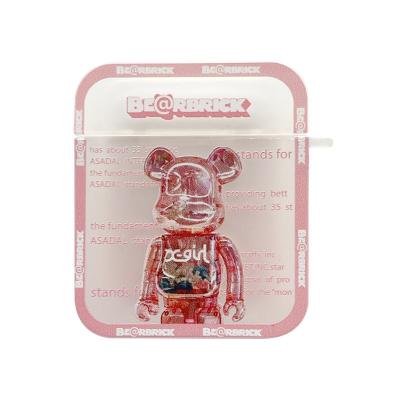 China 2022 Trend Fashion Newcomers Fashion Earphone Case For Airpods Pro TPU Anti-drop Bearbrick 3D Brand Earphone Accessories Fashionable Case for sale