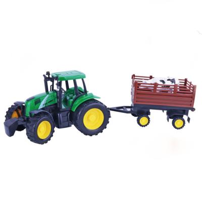 China Toy Friction Farm Truck Tractors Diecast Toy Cars Trailer Toy For Kids for sale