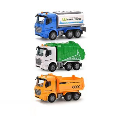 China Toy Best Choice Inertial Sanitation Die-cast Toy Kids Toy Truck Car Set Toys (Three Zhuang) for sale