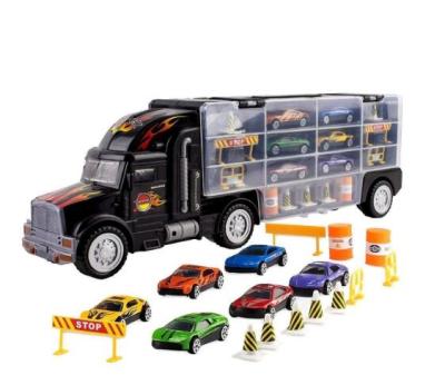 China Friction Toy Truck Transport Carrier Toy Car For Kids With 6 Toy Cars And Accessories Car Great Gift For Kids for sale