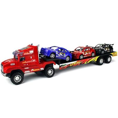 China Friction Toy Ready To Run Truck Toy Carrier Truck Car Toy with Airplane Toy Friction Truck Set for sale