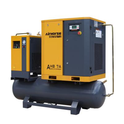 China Factory Wholesale 8- 13bar Air Compressor 10hp Air Compressor mounted tank ,dryer for Roast Room for sale