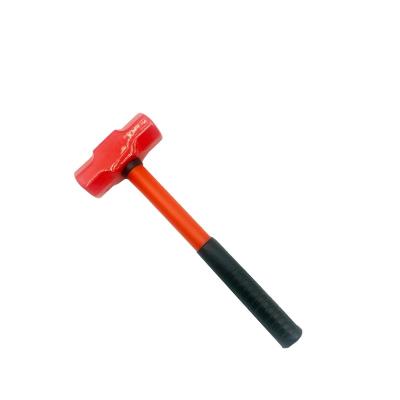 China Custom Professional Sledgehammer OEM Fiberglass Handle Blacksmith Hammer Safety Non Sparking 8 Pound Sledgehammer for sale