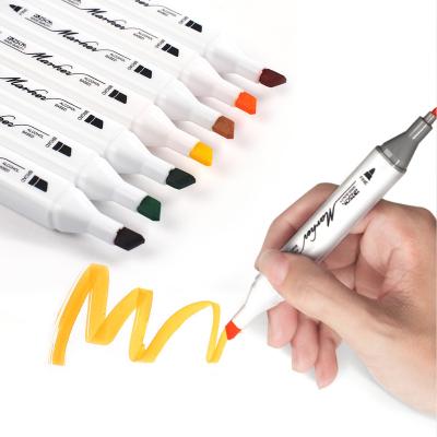 China Permanent Color Alcohol Drawing Marker Pen Packed Alcohol Based Markers Color Marker Pen Set 60 Vivid Double Colors Tips for sale