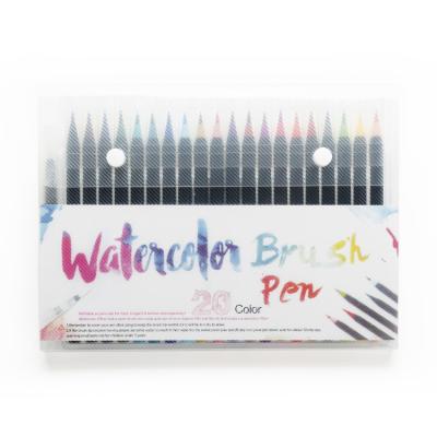 China Hot Selling Art Painting Soft Main Brush 20 Bright Color Amazon Art Painting Brush Real Colors Brush Watercolor Pen for sale