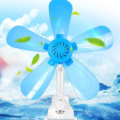 China Hotel HS 220V Ventilador Portable Mini Small Adjustable Electric Fan Cooler Desk 5 Blades Mute Table Pedestal Clip Fan for sale