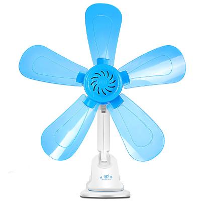China Hotel Fashion HS 220V Ventilador Portable Mini Small Adjustable Fan Electric Mini Cooler Desk 5 Blades Cut out Fan for Bunk Bed for sale