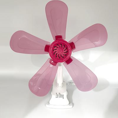 China Fashion 5 Blades Mini Fan Custom Electric Power Wall Mounted Portable Oscillating Clip Fan Hotel HS Clip Fan For Office for sale