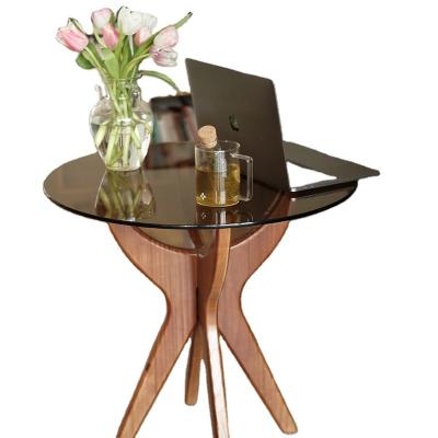 China Simple and modern small four-corner tempered glass coffee table