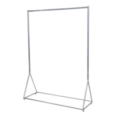 China Modern high quality silver right angle clothes display rack silver right angle clothes display stand for sale