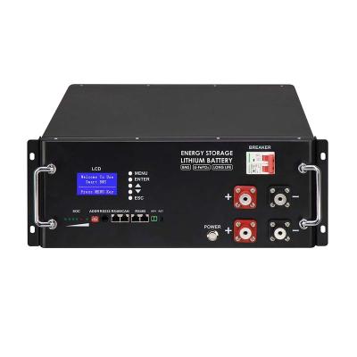 China New Home Appliances Rack Mount 5KWH 48V100AH Power Storage Lifepo4 Battery Pack Deep Cycle Energy Storage Battery For Grid for sale