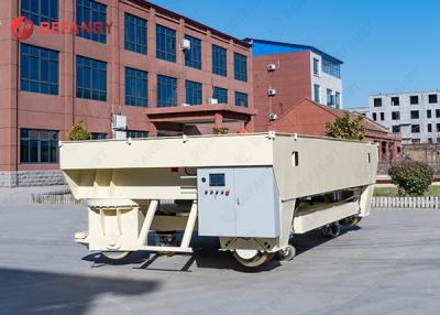 China Manual Model Flatbed Material Transfer Carts Trailer For Concrete Floor Capacity 10tn for sale