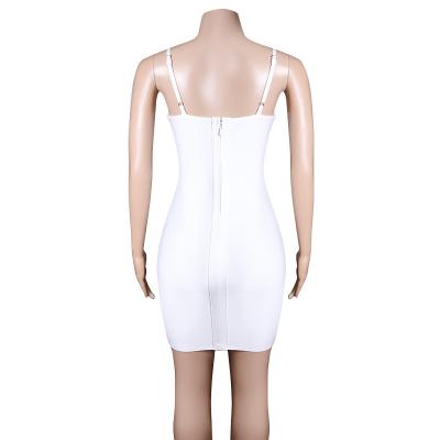 China Anti-Wrinkle Summer Women's Lace Spaghetti Strap Sexy Party Mini Dress Halter Prom Dresses for sale