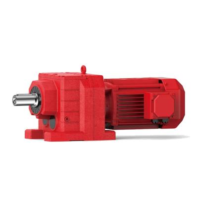 China Helical Reducer R Series Hotels Helical Speed Reducer AC Transmission Gear Motor Electric Gearbox for sale