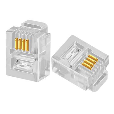 China Reliable Good Quality RJ11 Network Cable Connector Telephone Partner Lan Cable Modular Plug for sale