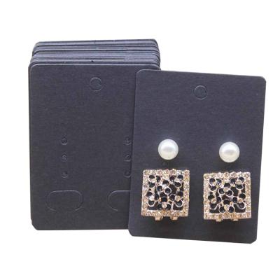 China Small Matte Black Jewelery Card Earring Package Paper Gift Cards Modern Elegant Women Jewelry for sale
