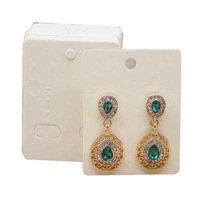 China Modern Elegant Custom Luxury Paper Card Jewelery Earring Organizer Rose Pearl Earring Jewelry Card for sale