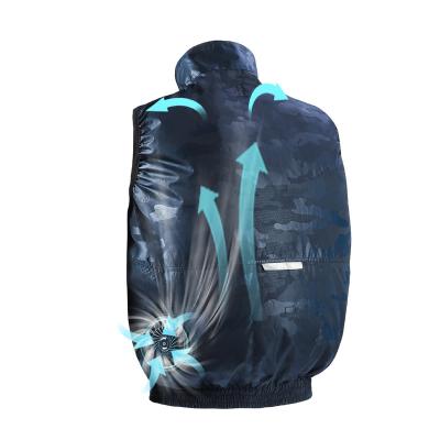 China Breathable In Stock China Made Summer Battery Operated Air Conditioning Clothes Waist Outdoor Coat Cooling Vest With Fan For Workers Sports for sale