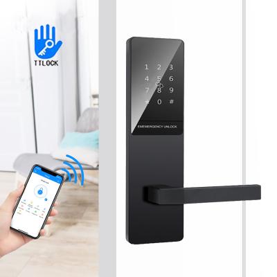 China TTlock Modern Electronic Keyless App Door Lock Smart Digital Lock for Rooms and Apartment Rrenting Home Hotel for sale
