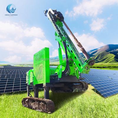 China Construction works crawler type solar panel photovoltaic ram machine with drill for sale