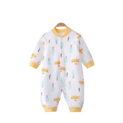 China Spandex / Polyester Economical Custom Design Organic Long Sleeve Baby Zip Romper Custom Baby Romper With Feet Zipper Pajamas Sleepwear Onesie for sale