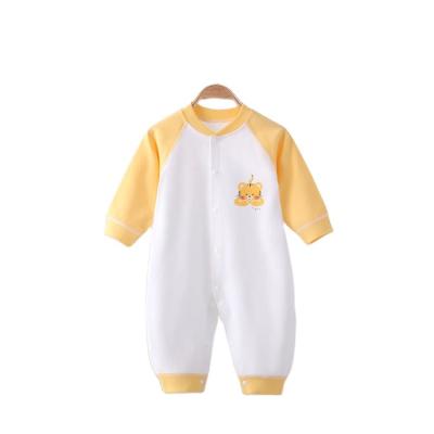 China Spandex / Polyester Newest Design Top Quality Organic Long Sleeve Baby Zip Romper Custom Baby Romper With Feet Zipper Pajamas Sleepwear Onesie for sale